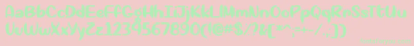 Okay Again   Font – Green Fonts on Pink Background