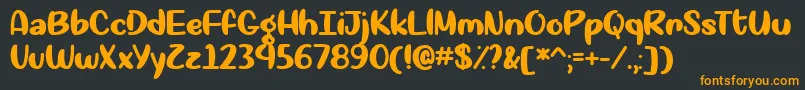 Okay Again   Font – Orange Fonts on Black Background