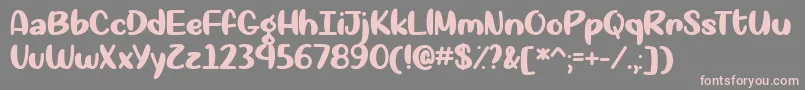 Шрифт Okay Again   – розовые шрифты на сером фоне