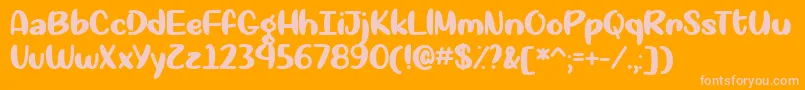 Okay Again   Font – Pink Fonts on Orange Background