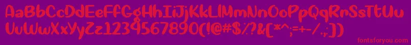 Okay Again   Font – Red Fonts on Purple Background