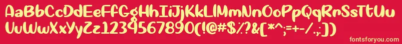Okay Again   Font – Yellow Fonts on Red Background