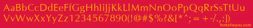 Oklahoma Font – Orange Fonts on Red Background