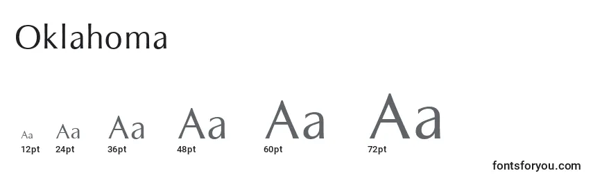 Oklahoma (135966) Font Sizes