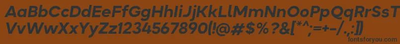 Okta BoldItalic Font – Black Fonts on Brown Background