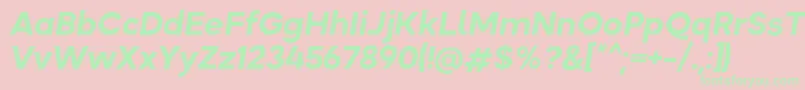 Okta BoldItalic Font – Green Fonts on Pink Background