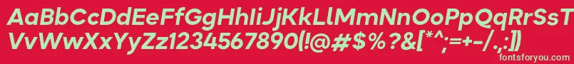 Okta BoldItalic Font – Green Fonts on Red Background