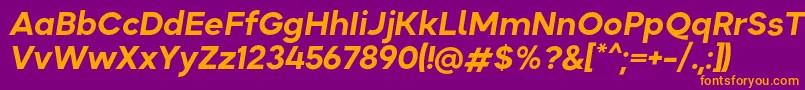 Okta BoldItalic Font – Orange Fonts on Purple Background