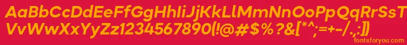 Okta BoldItalic Font – Orange Fonts on Red Background