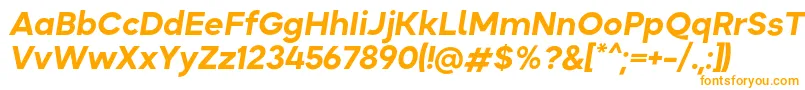 Okta BoldItalic Font – Orange Fonts on White Background