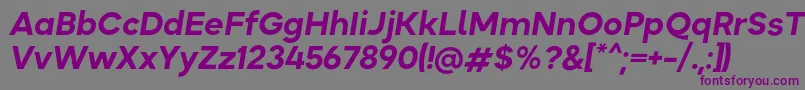 Okta BoldItalic Font – Purple Fonts on Gray Background