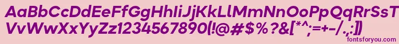 Okta BoldItalic Font – Purple Fonts on Pink Background