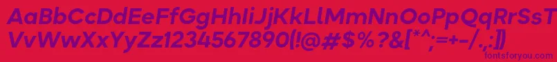 Okta BoldItalic Font – Purple Fonts on Red Background