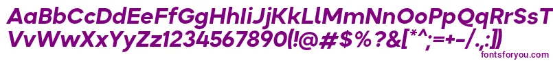 Okta BoldItalic Font – Purple Fonts on White Background