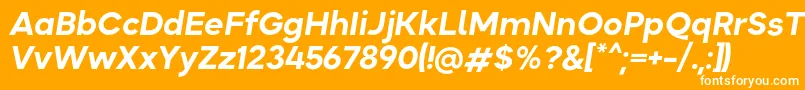 fuente Okta BoldItalic – Fuentes Blancas Sobre Fondo Naranja