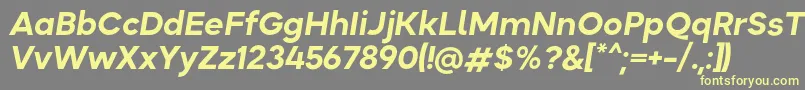 Okta BoldItalic Font – Yellow Fonts on Gray Background