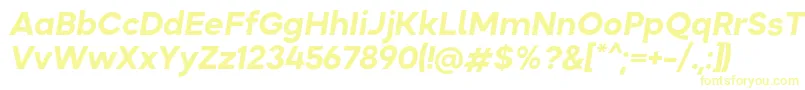 Okta BoldItalic Font – Yellow Fonts on White Background