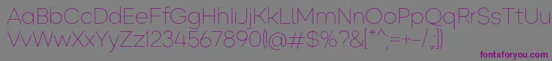 Okta ExtraLight Font – Purple Fonts on Gray Background