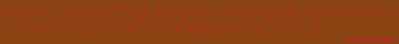 Okta ExtraLight Font – Red Fonts on Brown Background