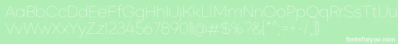 Okta ExtraLight Font – White Fonts on Green Background