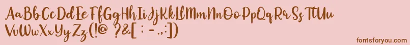 Okuland Demo Font – Brown Fonts on Pink Background
