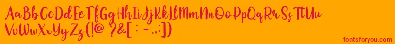 Okuland Demo Font – Red Fonts on Orange Background