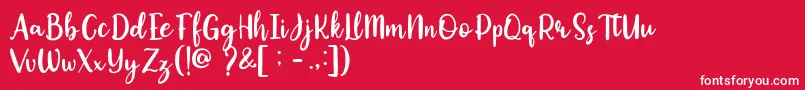 Okuland Demo Font – White Fonts on Red Background
