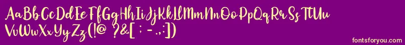 Okuland Demo Font – Yellow Fonts on Purple Background