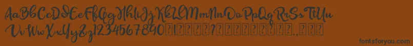 Olcigatte DEMO Font – Black Fonts on Brown Background