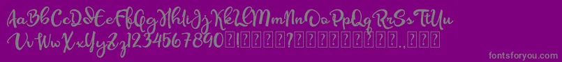 フォントOlcigatte DEMO – 紫の背景に灰色の文字