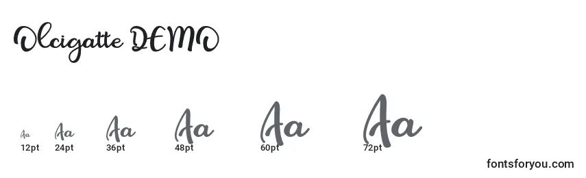 Olcigatte DEMO Font Sizes