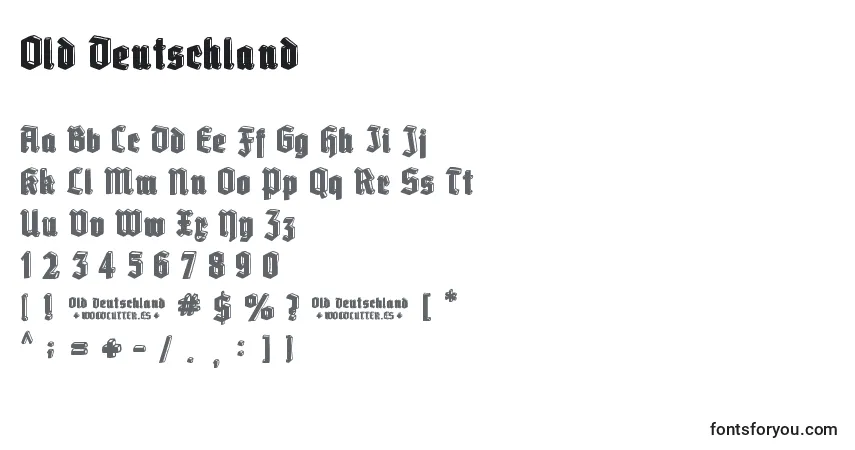 Fuente Old Deutschland - alfabeto, números, caracteres especiales