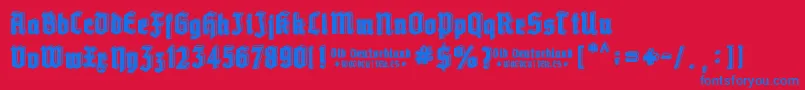 More about Old Deutschland Font Old Deutschland Font – Blue Fonts on Red Background