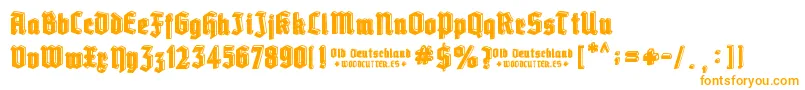 Old Deutschland Font – Orange Fonts on White Background