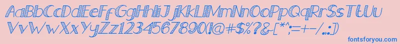 Old Jeans   Italic Font – Blue Fonts on Pink Background