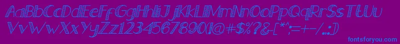 Old Jeans   Italic Font – Blue Fonts on Purple Background