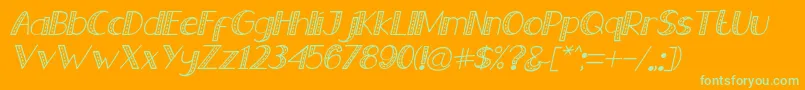 Old Jeans   Italic Font – Green Fonts on Orange Background