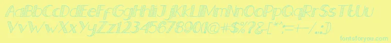 Old Jeans   Italic Font – Green Fonts on Yellow Background