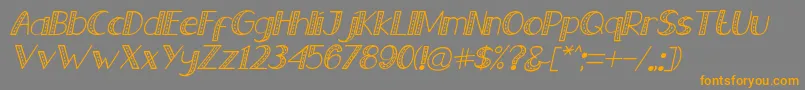 Old Jeans   Italic Font – Orange Fonts on Gray Background