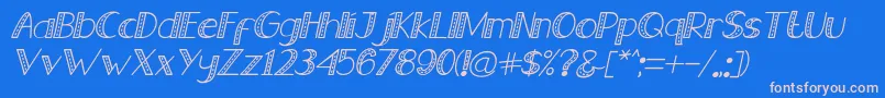 Old Jeans   Italic Font – Pink Fonts on Blue Background