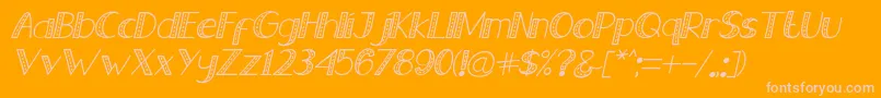 Old Jeans   Italic Font – Pink Fonts on Orange Background