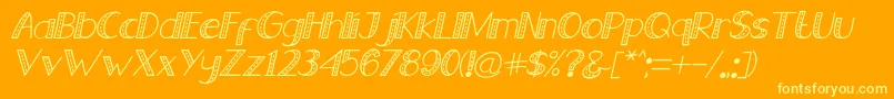Old Jeans   Italic Font – Yellow Fonts on Orange Background