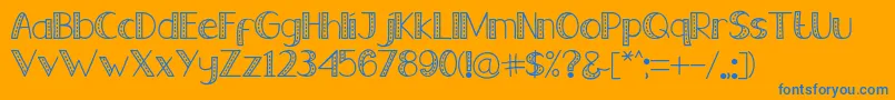 Old Jeans   Reguler Font – Blue Fonts on Orange Background