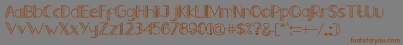 Old Jeans   Reguler Font – Brown Fonts on Gray Background