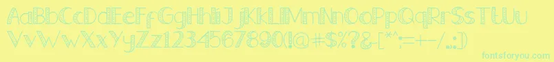 fuente Old Jeans   Reguler – Fuentes Verdes Sobre Fondo Amarillo