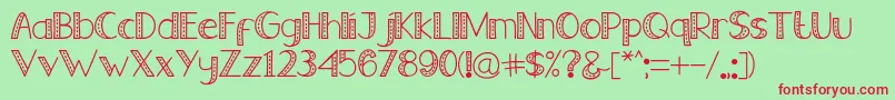 Old Jeans   Reguler Font – Red Fonts on Green Background