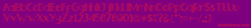 Old Jeans   Reguler Font – Red Fonts on Purple Background