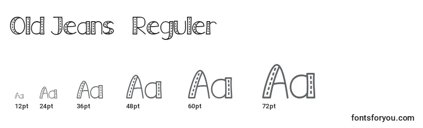 Old Jeans   Reguler Font Sizes