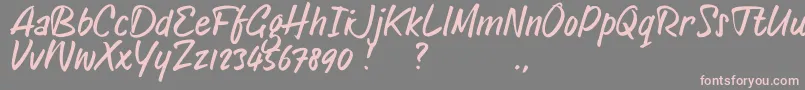 Old Letterhand TRIAL Font – Pink Fonts on Gray Background