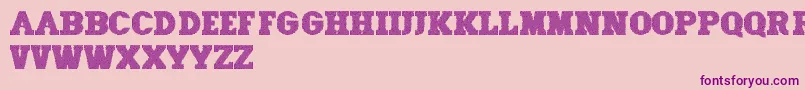 Old Mosaic CAPS Font – Purple Fonts on Pink Background